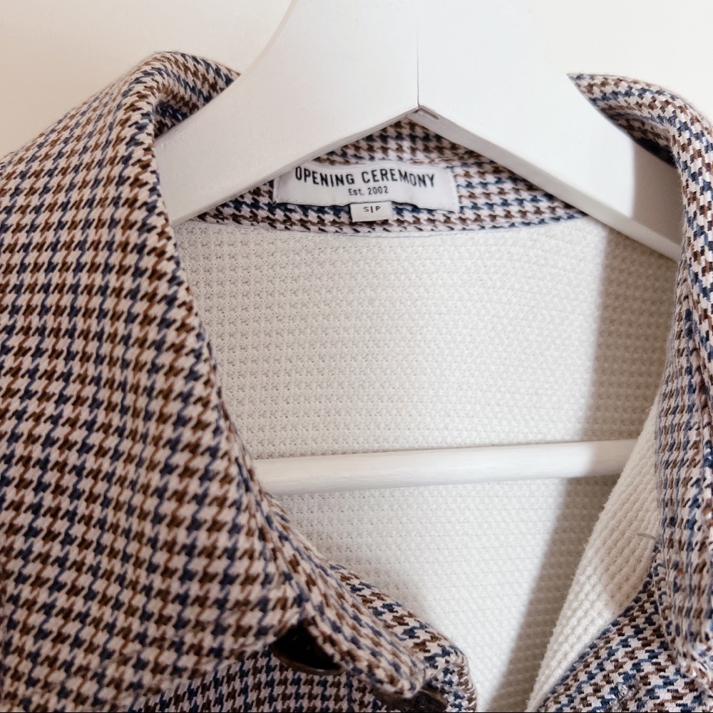 Opening Ceremony Wool Checked Jacket - image 3